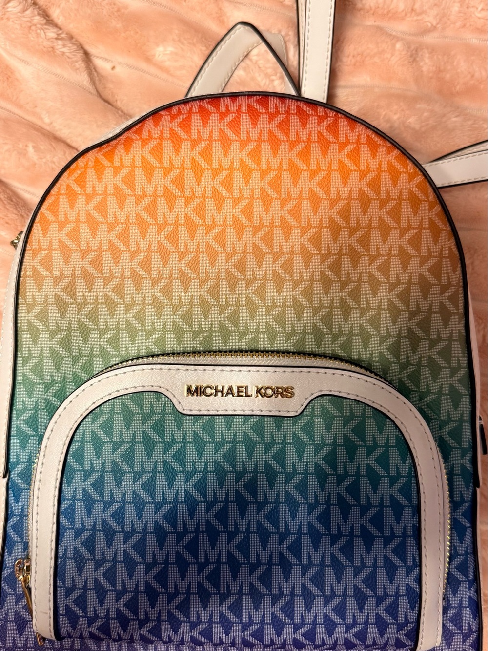Michael Kors Rainbow Gradient Logo Backpack - Multicolor